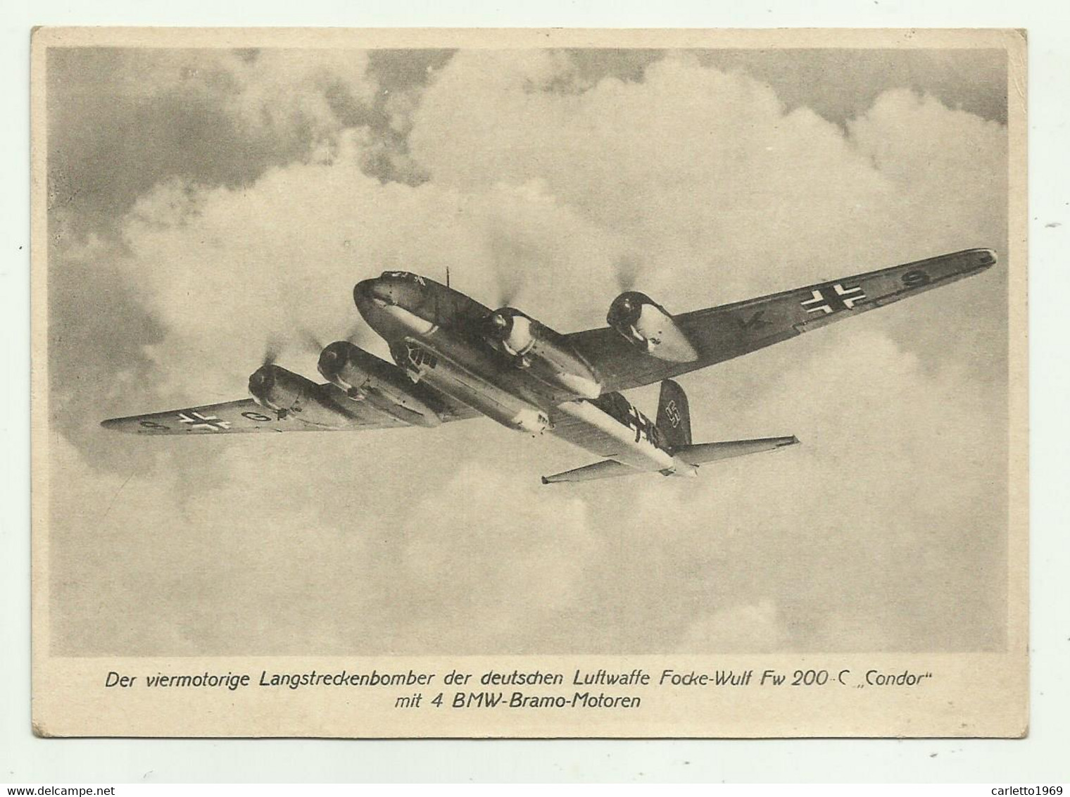 AEREO ( LUFTWAFFE )  FOCKE WULF FW 200 C CONDOR MIT 4 BMW BRAMO MOTOREM - 1939-1945: 2a Guerra