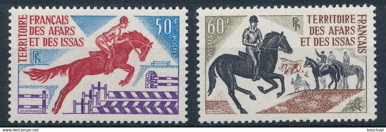 Afars And Issas, 1970, Horse Riding, Equestrian, MNH, Michel 47-48 - Andere & Zonder Classificatie