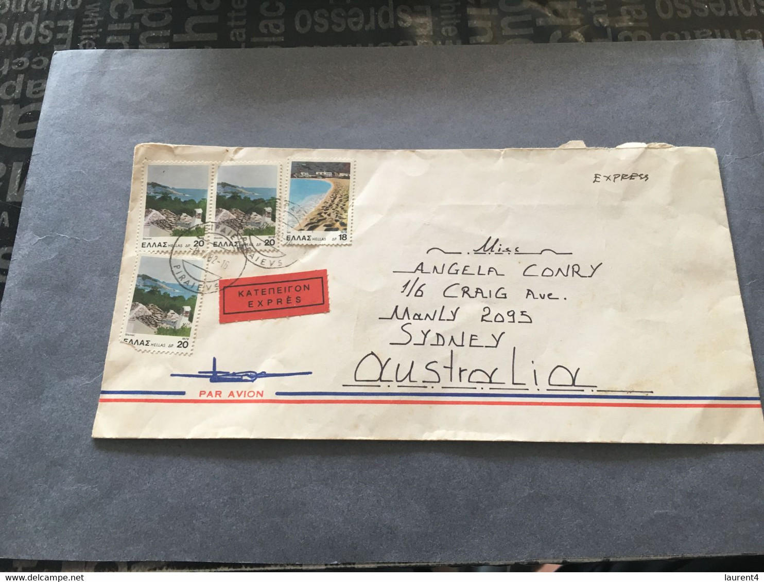 (3 C 19) Greece Cover Posted To Australia (2 Covers + 1 Partial Cover) - Briefe U. Dokumente