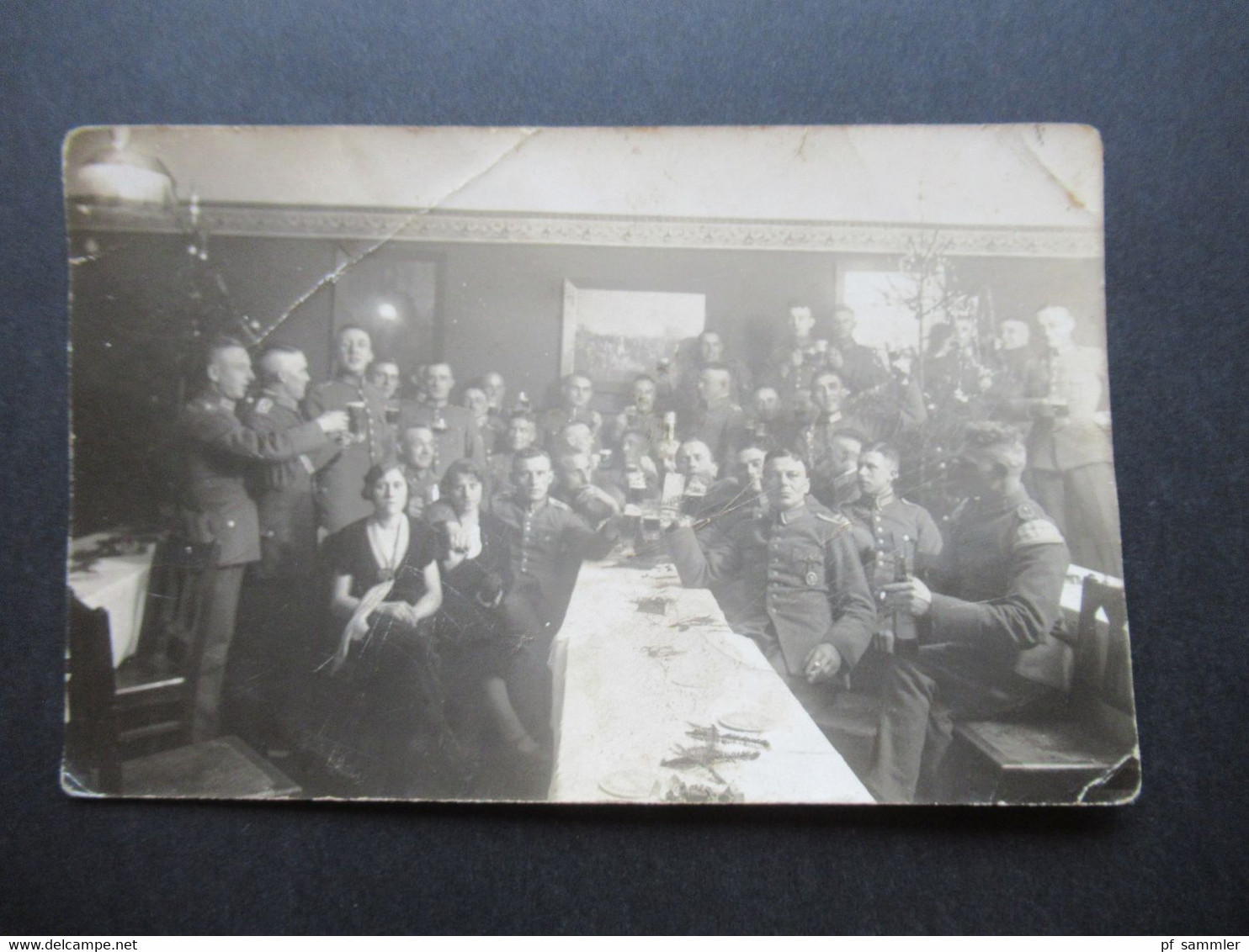 Echtfoto AK Reichswehr / Soldaten In Uniform / Weihnachten 1926 Allenstein Ostpreußen Photo Kraft Reinbrandt Atelier - War, Military