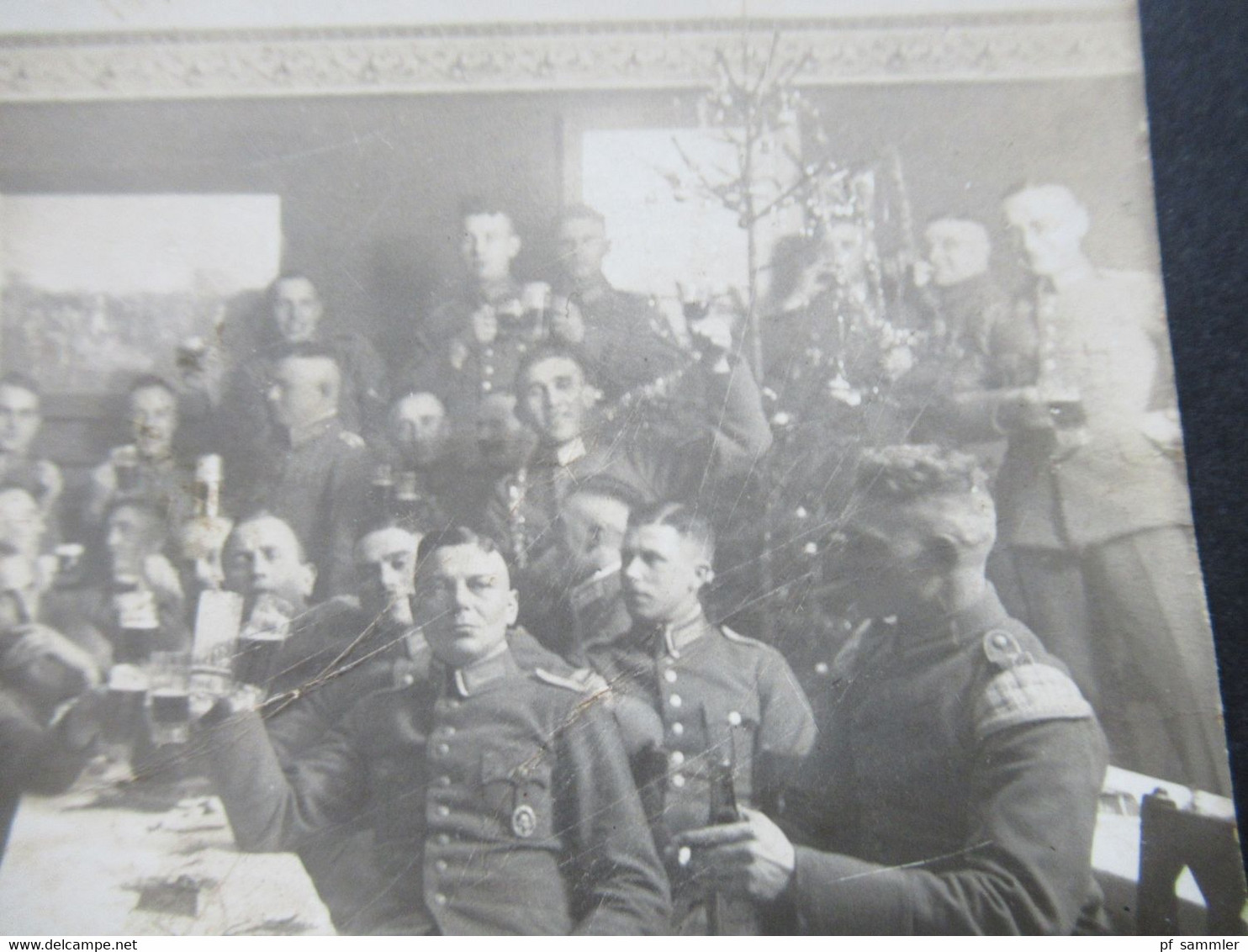 Echtfoto AK Reichswehr / Soldaten In Uniform / Weihnachten 1926 Allenstein Ostpreußen Photo Kraft Reinbrandt Atelier - War, Military