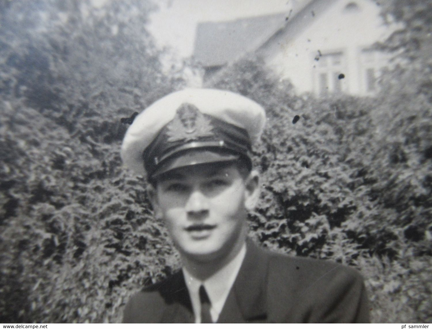 Echtfoto AK 1946 Besetzung Von Deutschland / Alliierte Besetzung Mann In Uniform / Marine Uniform ?! Minden 1946 - War, Military