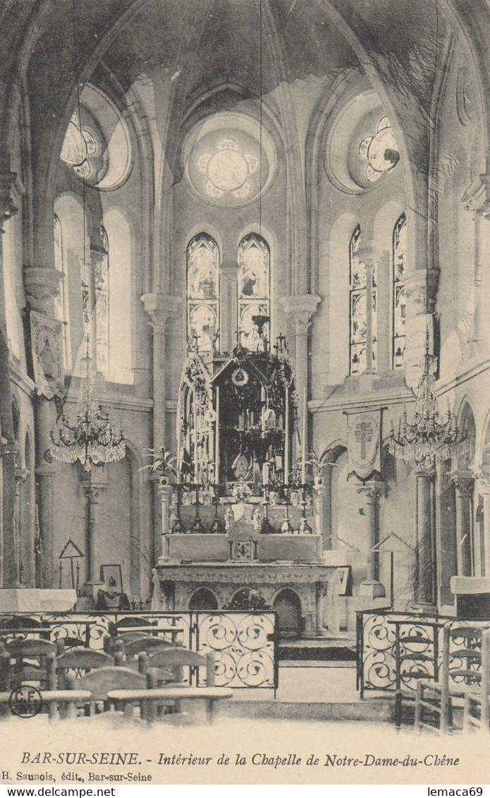 Cpa Bar-sur-seine Intérieur De La Chapelle De Notre-dame-du-chene - Bar-sur-Seine