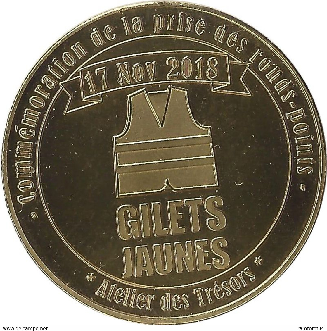 2021 AT114 - GILETS JAUNES - Commémoration De La Prise Des Ronds-points / ATELIER DES TRÉSORS - Autres & Non Classés