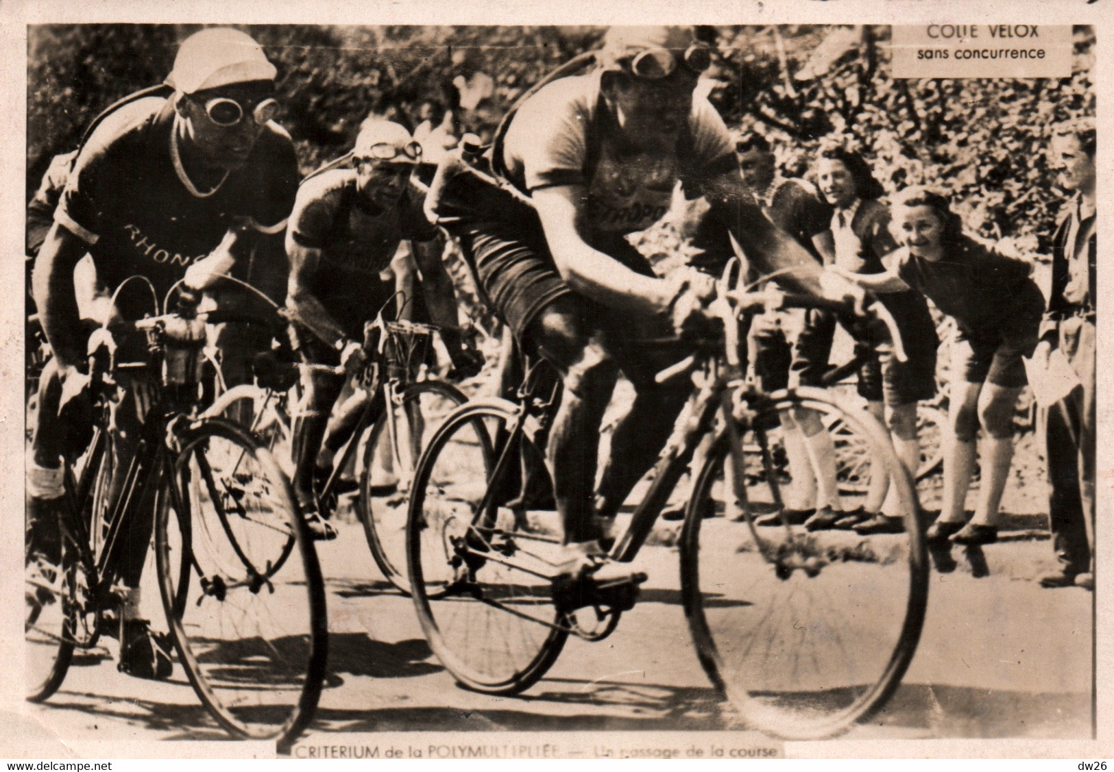 Photo De Presse Velox: Cyclisme, Critérium De La Polymultipliée (le Passage De La Course) Vers 1947 - Ciclismo