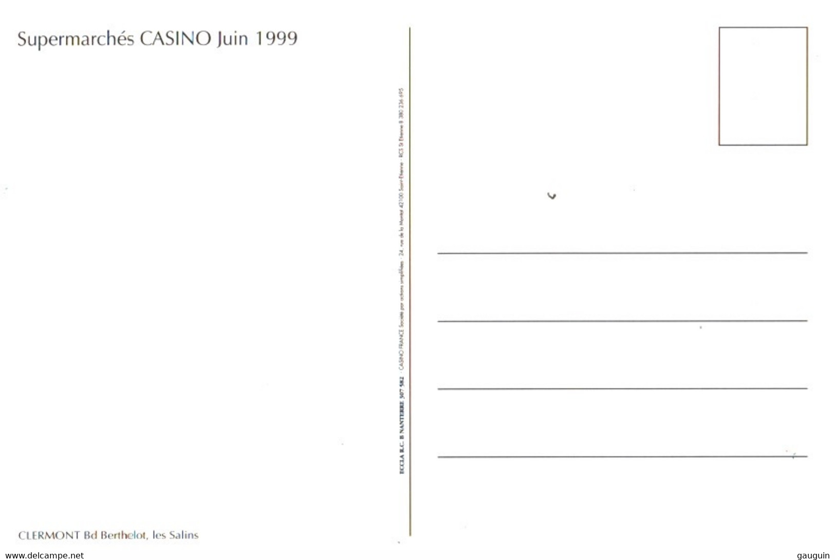 CPM - TORTUE Illustration - Publicité Casino Supermarchés - Edition Pub - Schildpadden