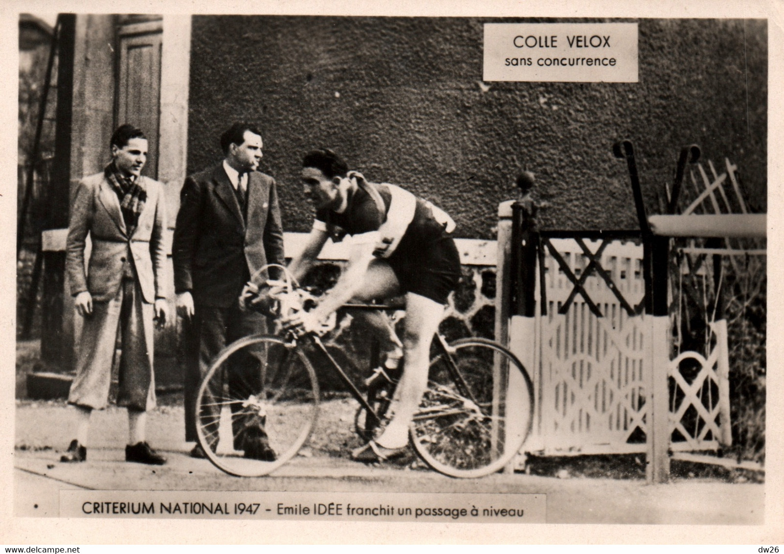 Photo De Presse Velox: Cyclisme, Critérium National 1947 - Emile Idée Franchit Un Passage à Niveau - Ciclismo