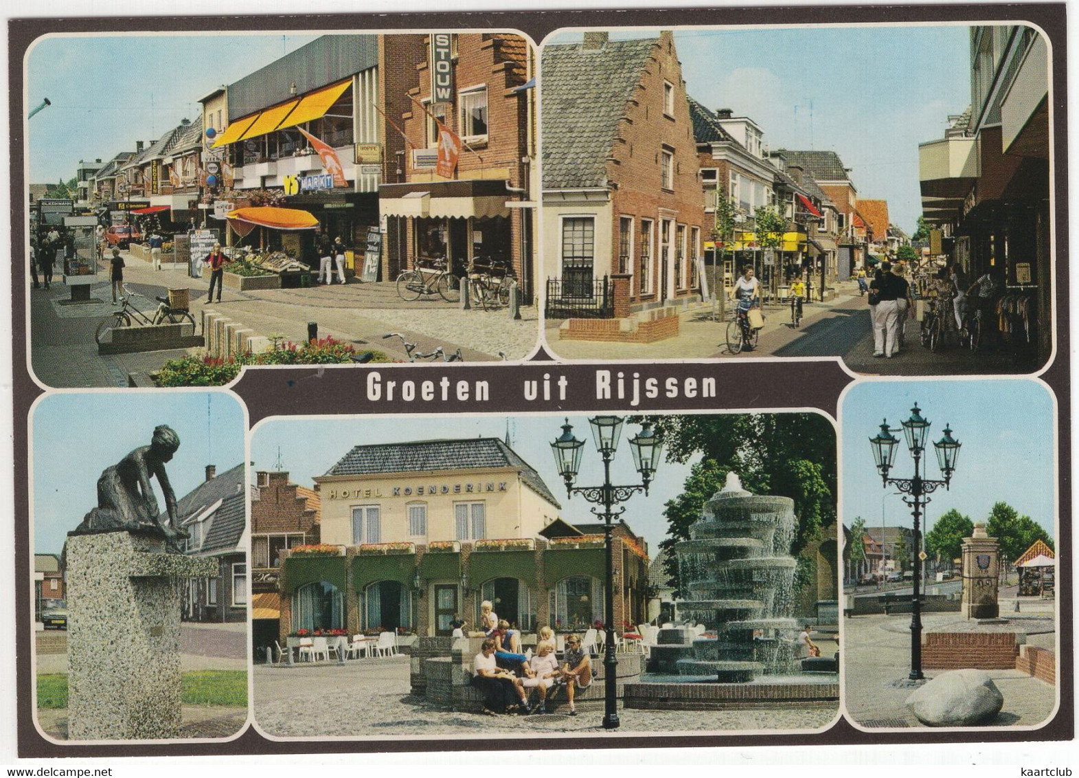 Groeten Uit Rijssen - (Overijssel, Nederland / Holland) - Nr. L 9270 - Haarstraat, Wasvrouw, Hotel Koenderink, Dorpspomp - Rijssen