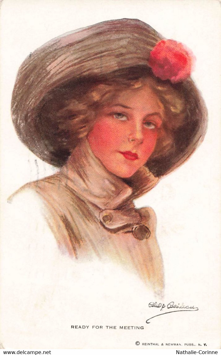 Philipp Boileau - Dessin Femme, Imperméable, Chapeau, Expression Du Visage - Lady, Raincoat, Hat, Facial Expression - Boileau, Philip