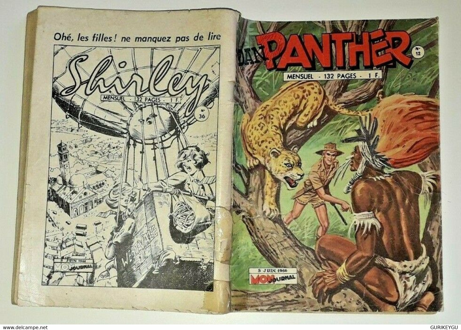 DAN PANTHER N° 12 Mon Journal 1/06/1966 DIAVOLO Corsaire De La Reine  PECOS BILL - Mon Journal