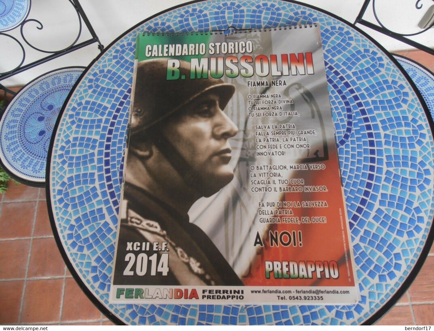 CALENDARIO STORICO BENITO MUSSOLINI 2014 - Grand Format : 2001-...