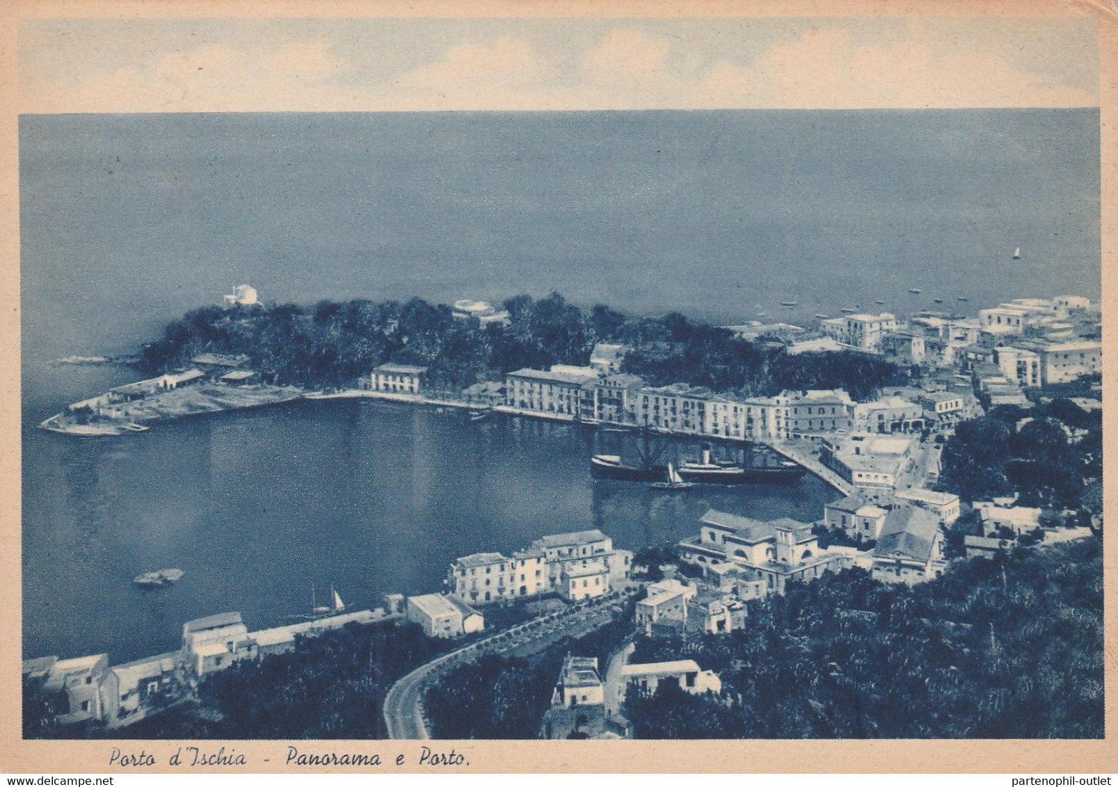 Cartolina - Postcard /  Viaggiata - Sent /   Porto D'Ischia - Panorama. ( Gran Formato ) Anni 40 - Other & Unclassified
