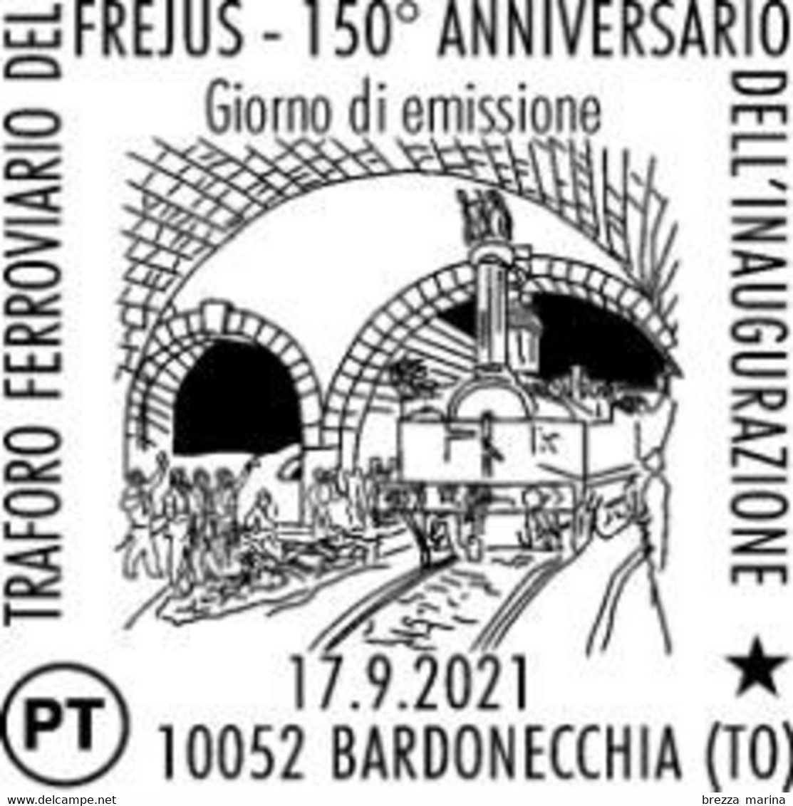 Nuovo - MNH - ITALIA - 2021 - 150 Anni Del Traforo Ferroviario Del Frejus – Locomotiva - B - 2021-...: Nieuw/plakker