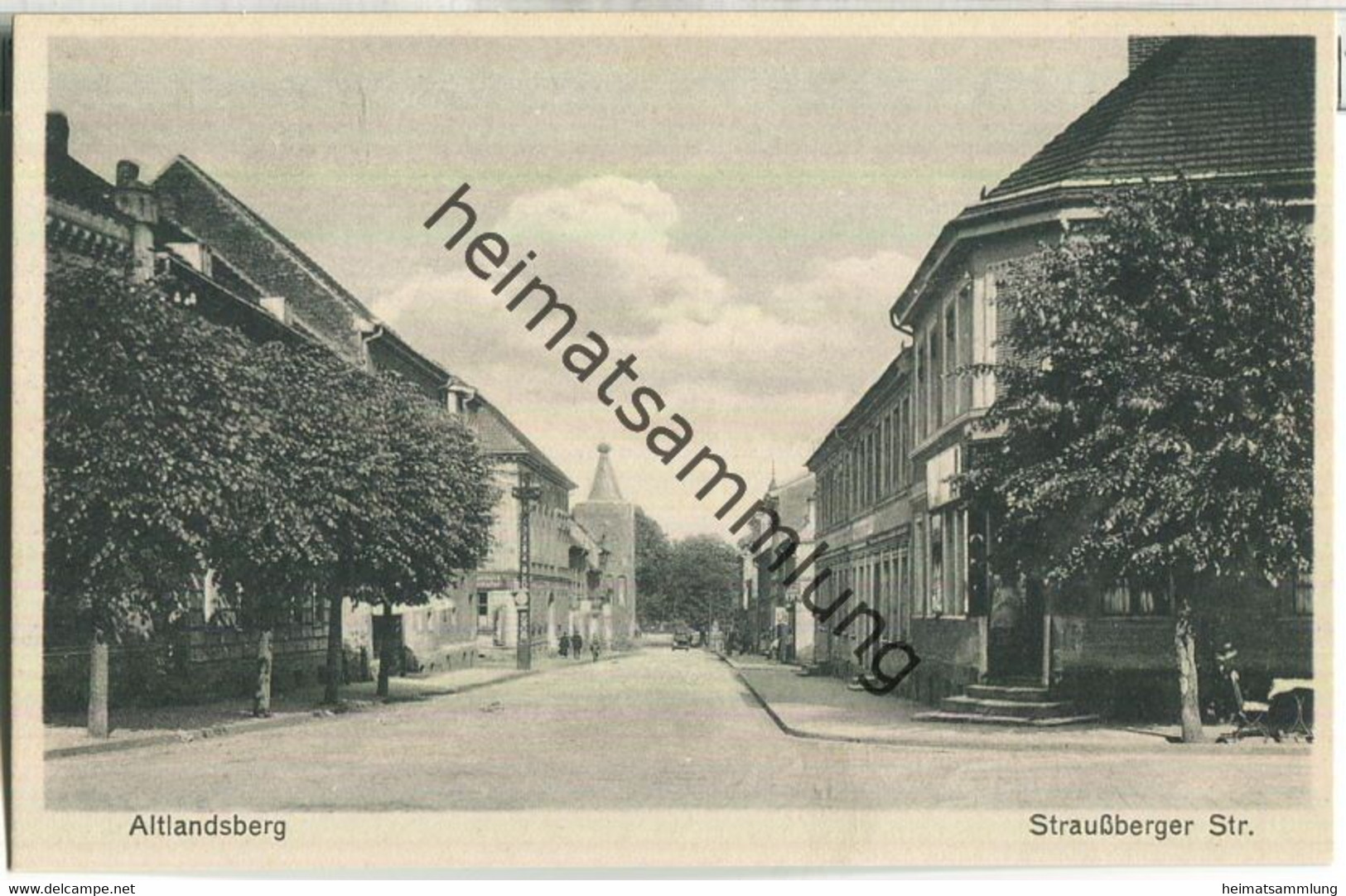 Altlandsberg - Strausberger Strasse - Verlag Felix Hähnel Altlandsberg 30er Jahre - Altlandsberg