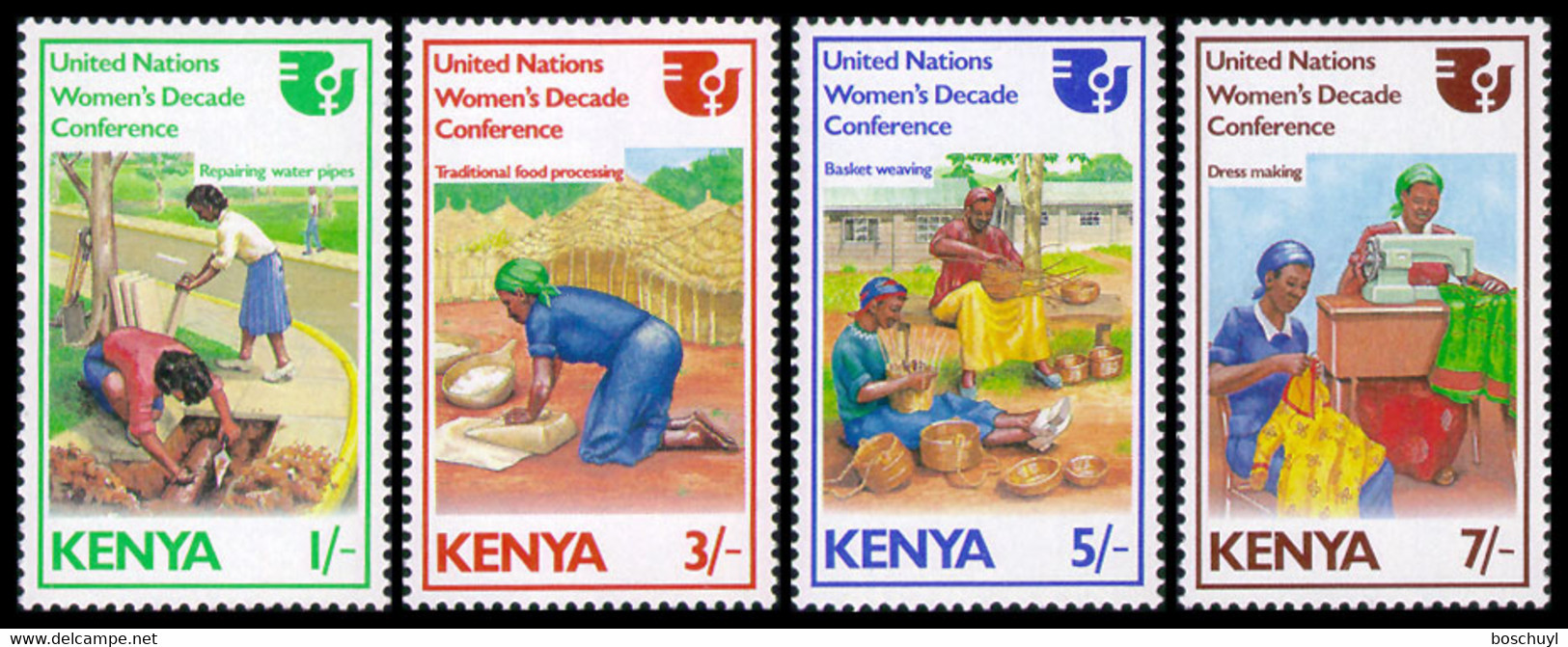 Kenya, 1985, Woman's Decade, United Nations, MNH, Michel 334-337 - Kenya (1963-...)