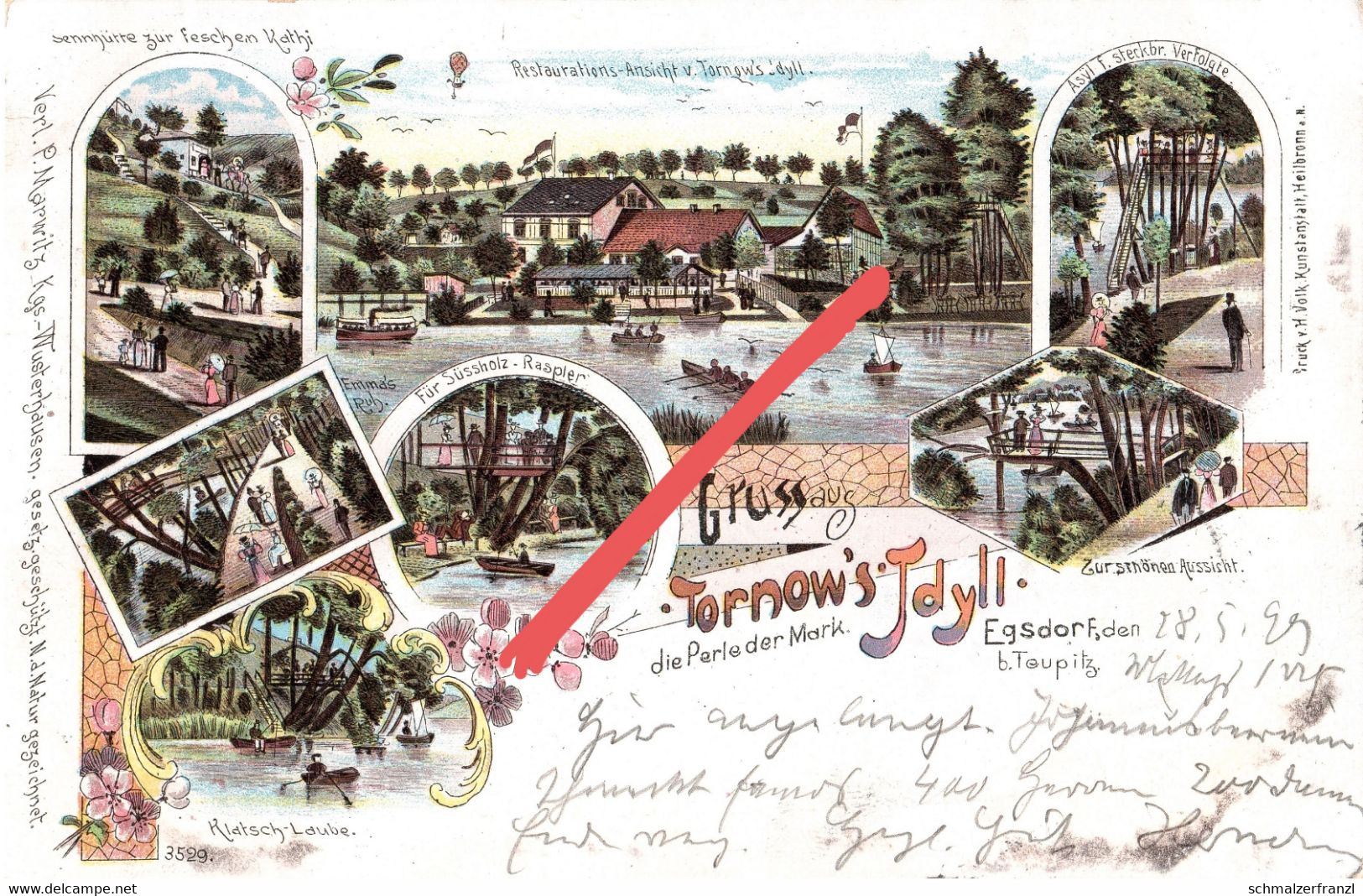 Litho AK Tornow S Idyll Gasthof Restaurant Teupitzer See A Egsdorf Teupitz Neuendorf Wünsdorf Groß Köris Töpchin Zossen - Teupitz