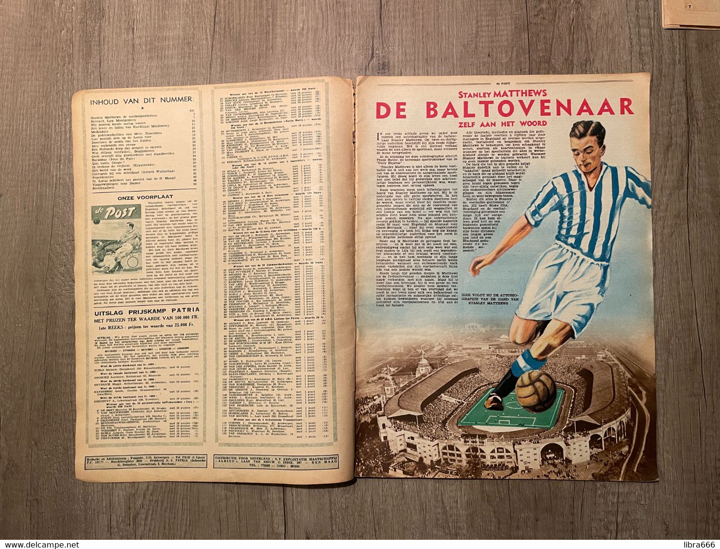 DE POST Nr.8 - 1949 (52 Pp.) ( Stanley Matthews - Lier - Petten In Nederland - Begijnhoven - Ets Aug. Pauwels Antwerpen) - Algemene Informatie