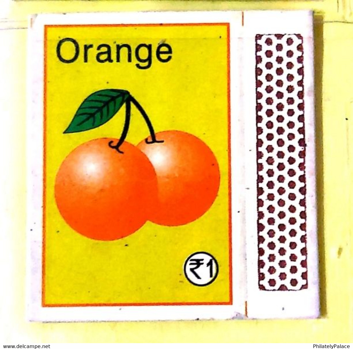 Match Box (Without Sticks) Orange 3/14 (**) Inde Indien India - Boites D'allumettes