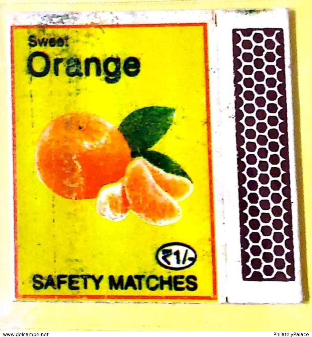 Match Box (Without Sticks) Orange 7/14 (**) Inde Indien India - Boites D'allumettes