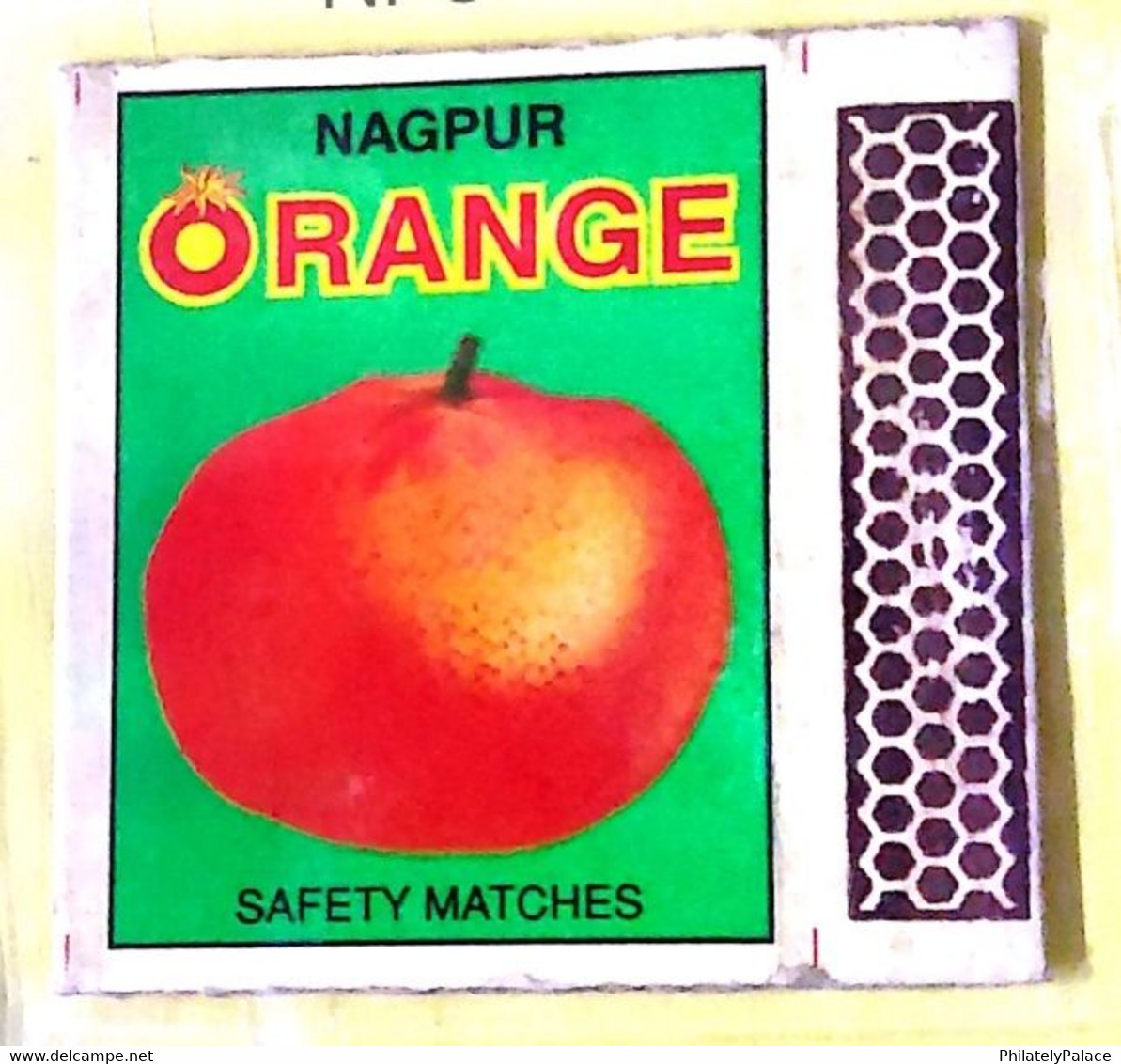 Match Box (Without Sticks) Orange 8/14 (**) Inde Indien India - Boites D'allumettes