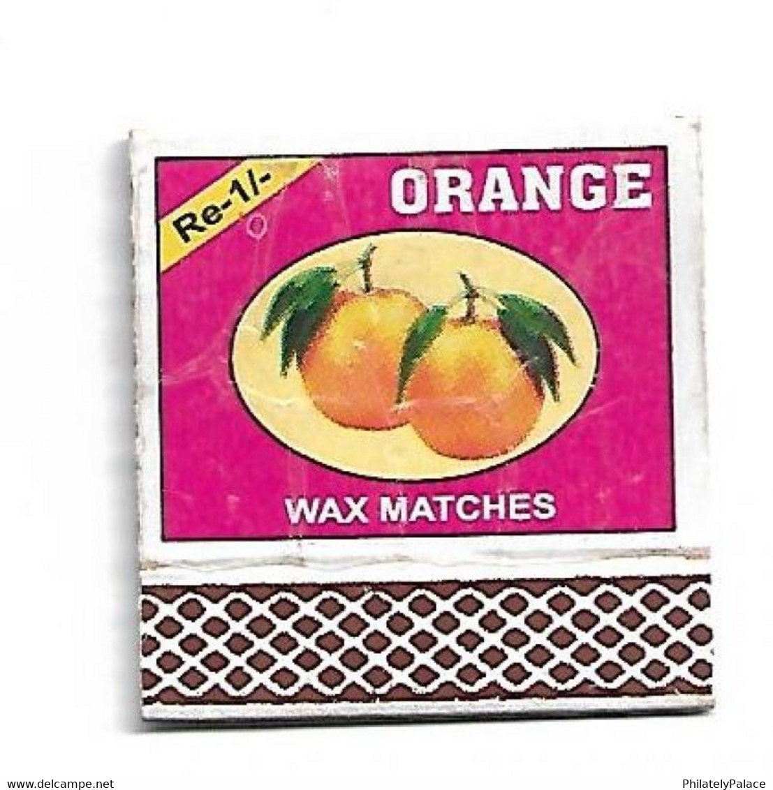 Match Box (Without Sticks) Orange 13/14 (**) Inde Indien India - Boites D'allumettes