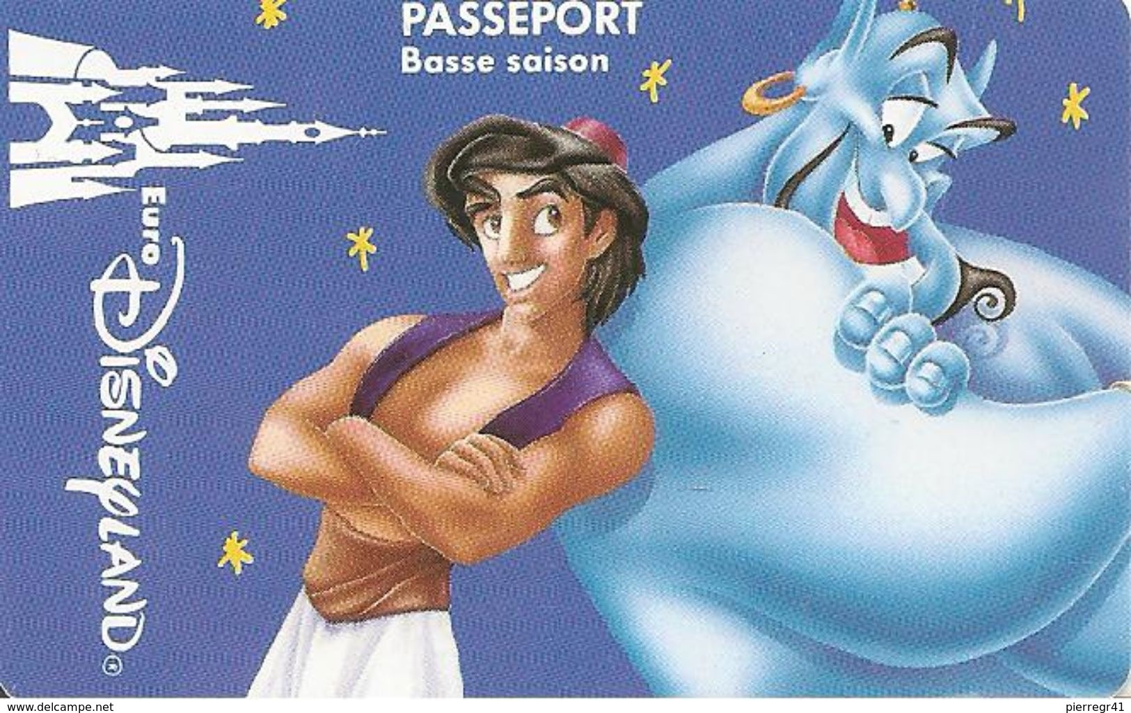 PASS--EURODISNEYLAND-ALADDIN- V°N° VGS SE 00090-TBE -RARE - Passeports Disney