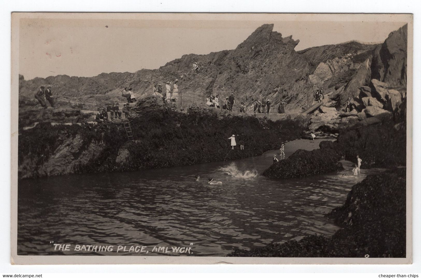 AMLWCH - The Bathing PLace - Photographic Card - Anglesey