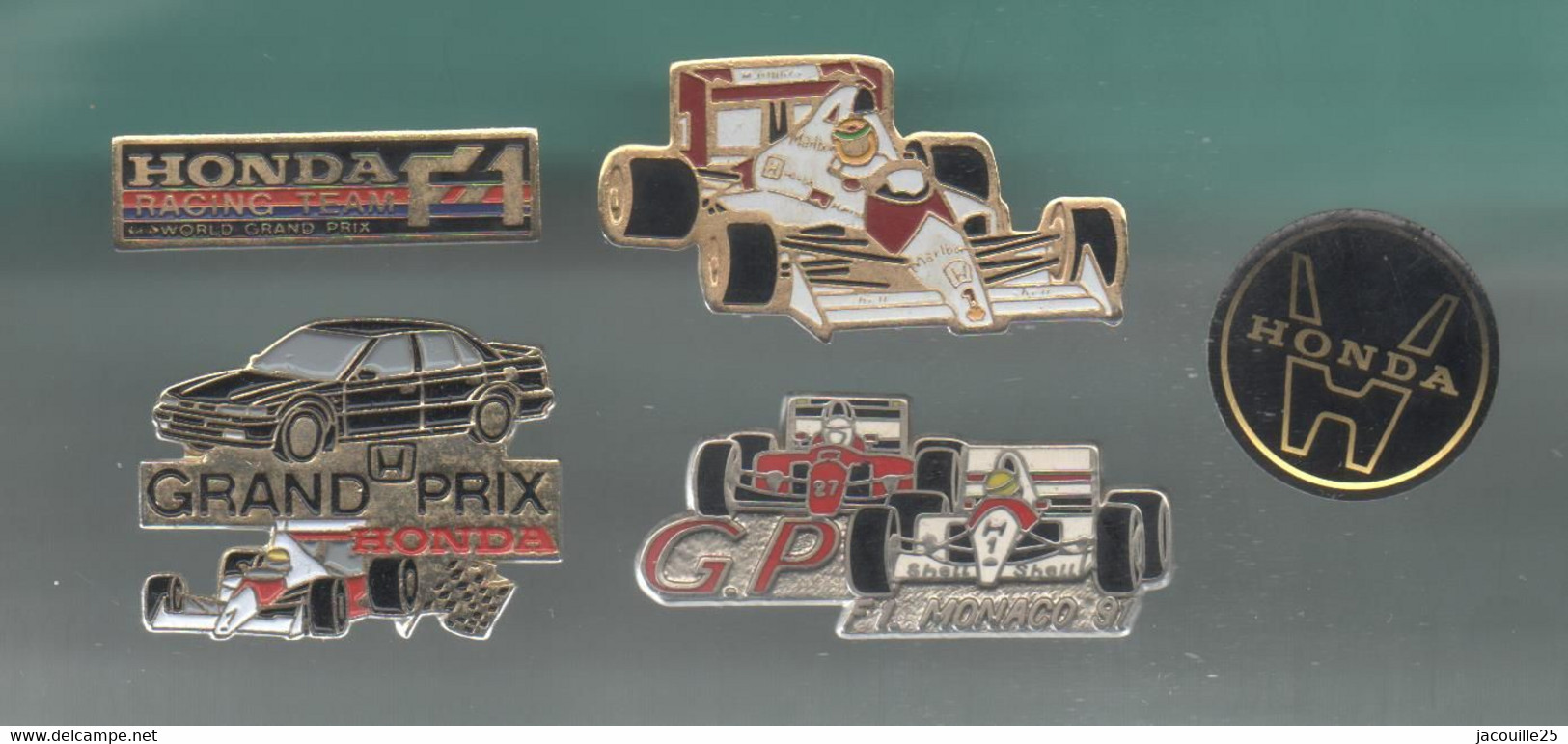 PINS PIN'S AUTO AUTOMOBILE 546 HONDA F1 MARLBORO FERRARI  LOGO   LOT 5 PINS - Honda