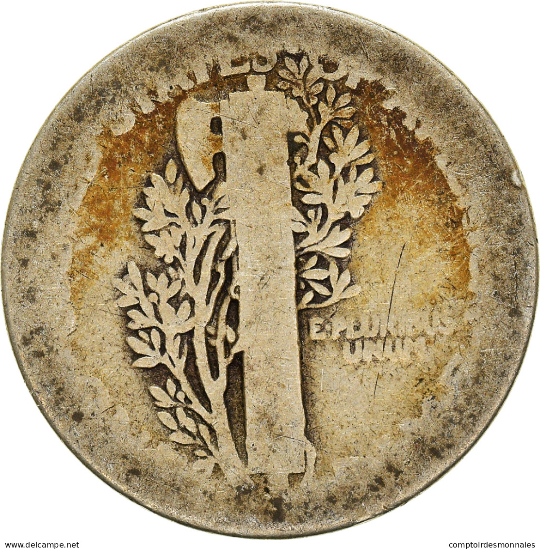 Monnaie, États-Unis, Mercury Dime, Dime, 1920, U.S. Mint, Philadelphie, B - 1916-1945: Mercury