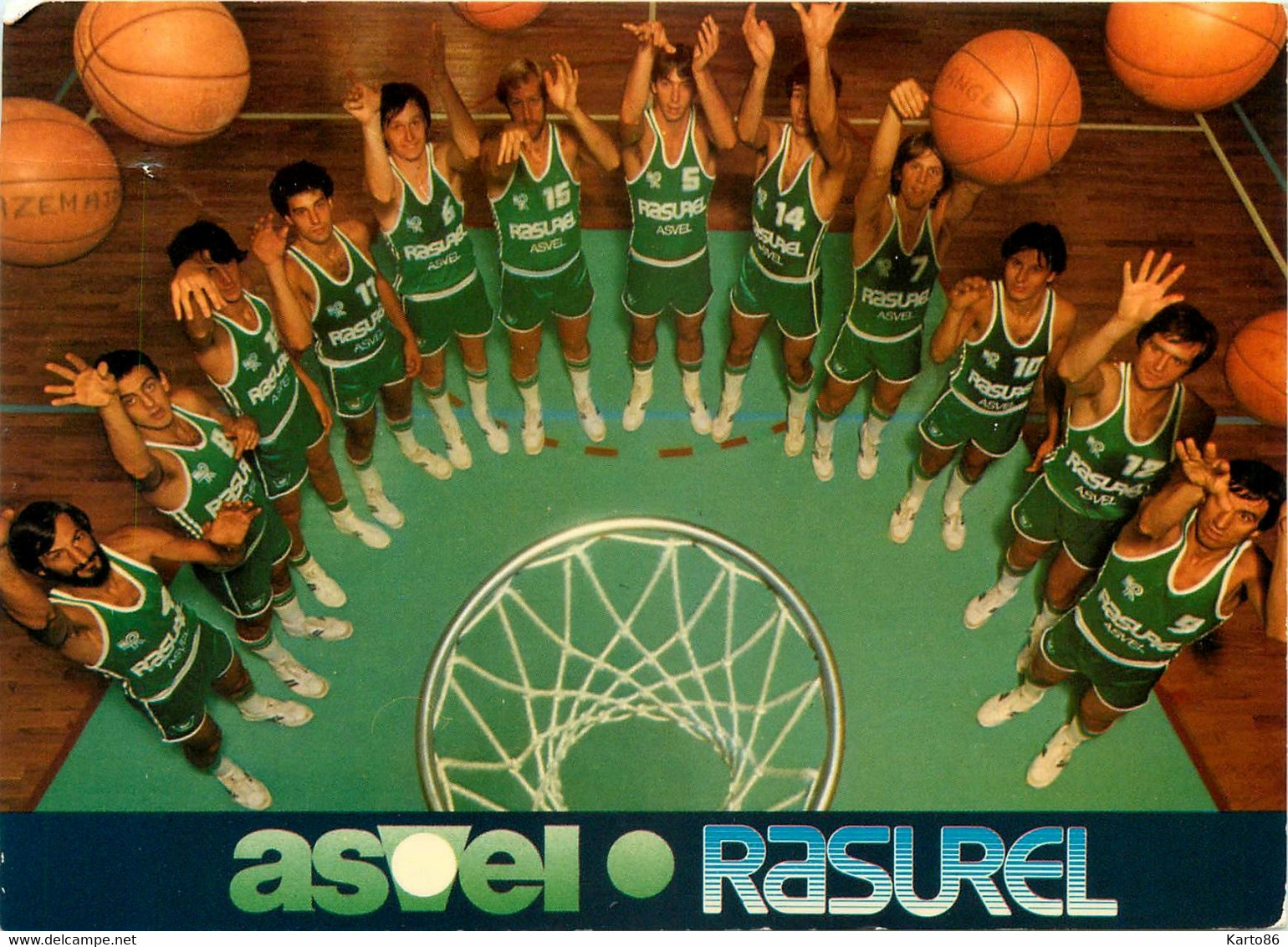 Basket Ball * Sport * ASVEL * équipe De Basketteur * Association Sportive De Villeurbanne éveil Lyonnais * 1981 1982 - Basket-ball