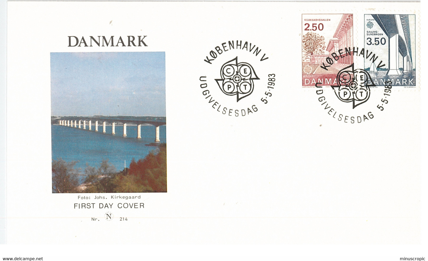 Enveloppe FDC Danmark - Kobenhavn - 1983 - FDC