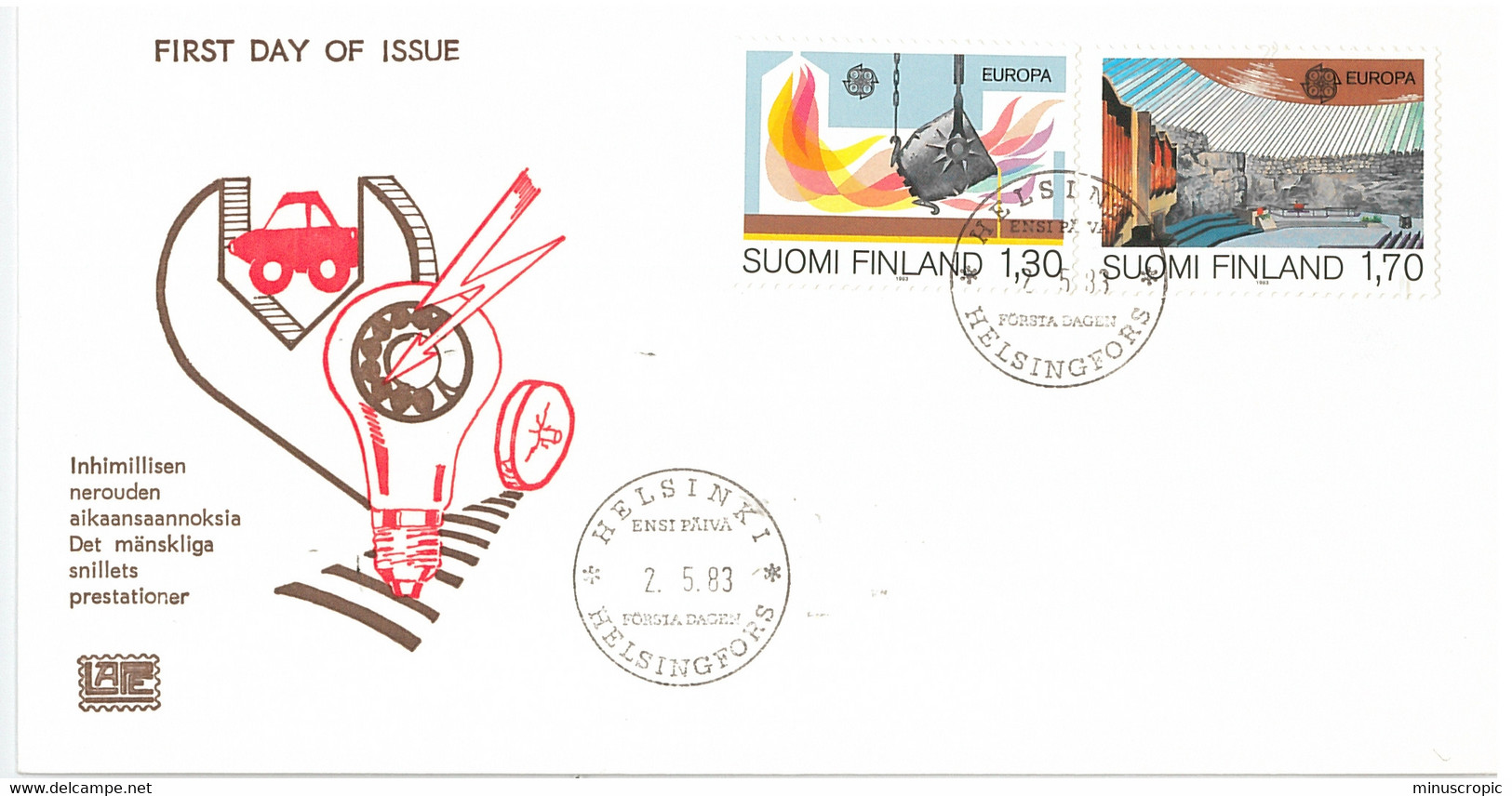 Enveloppe FDC Finland - Helsinki - 1983 - FDC