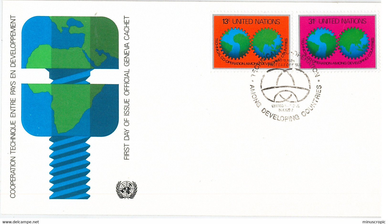 Enveloppe FDC Nations Unies - Coopération Technique Entre Pays En Développement - New York - 1978 - Storia Postale