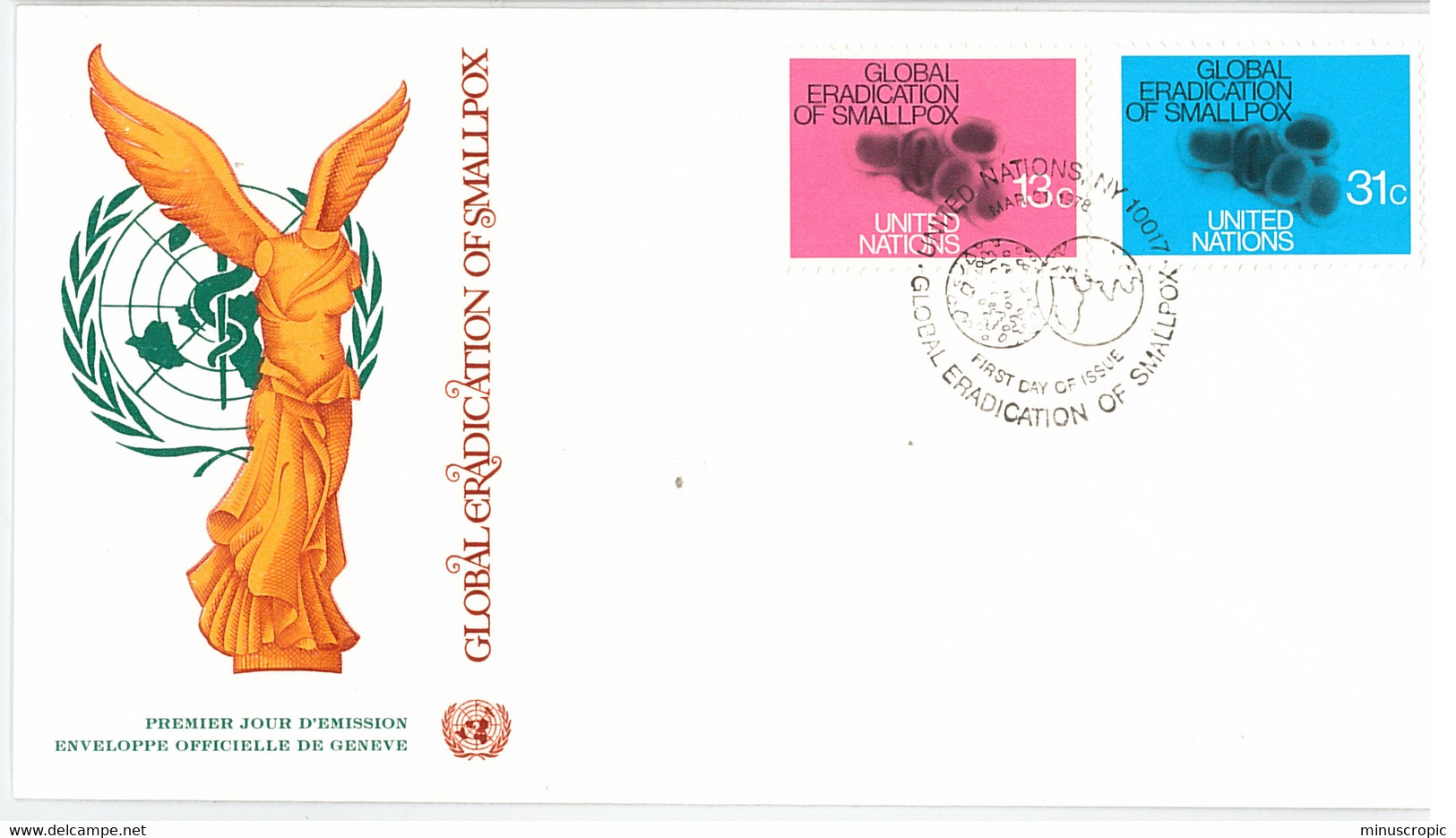 Enveloppe FDC United Nations - Global Eradication Of Smallpox - 1978 - Covers & Documents