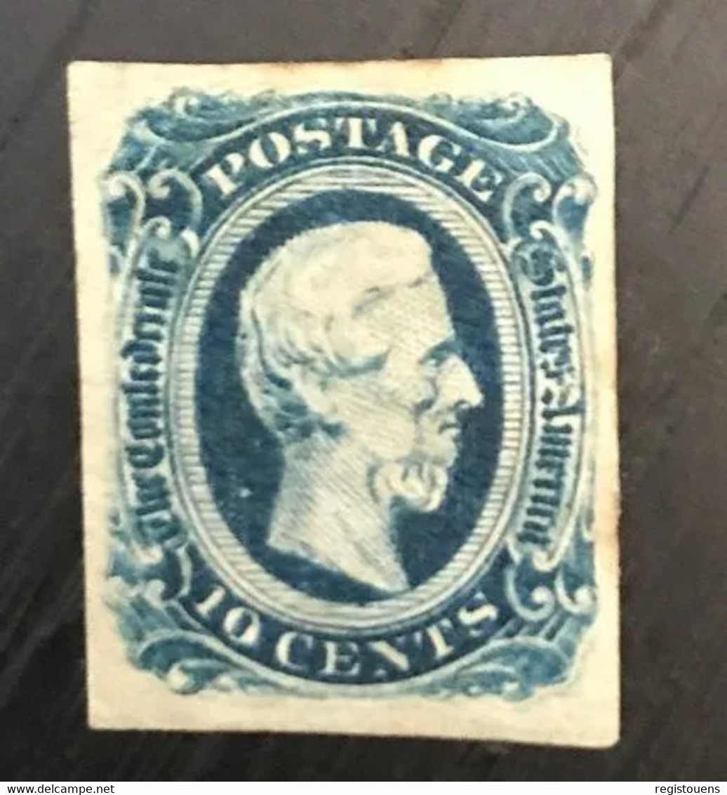 Timbre Etats-Unis Postage 10 Cents Jefferson 1863 - Other & Unclassified