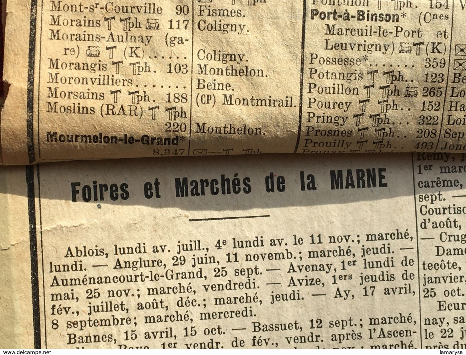 1933 Almanach Calendrier P.T.T SEMUR Vu Du Viaduc-MARNE-CHALONS-SUR-MARNE-Postes Et Télécommunications-☛Publicité-RARE- - Grand Format : 1921-40