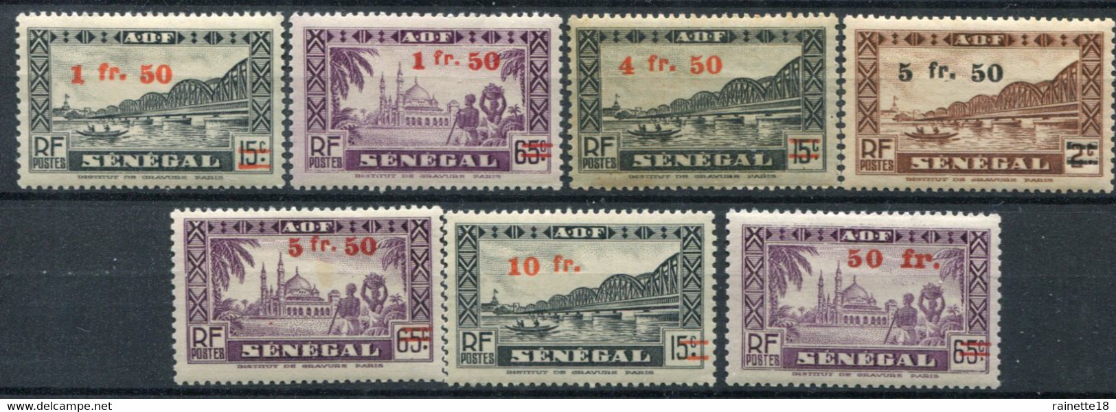 Sénégal        189/195  * - Unused Stamps
