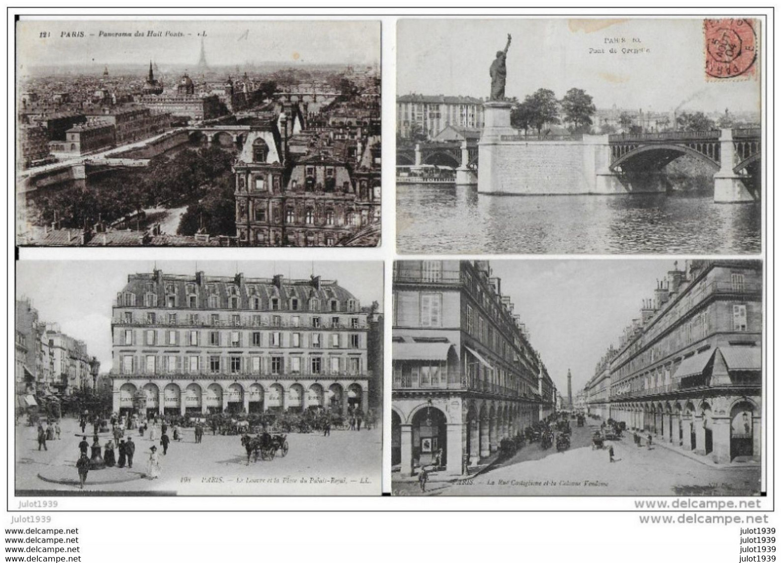 PARIS ..-- LOT De 16 Anciennes Cartes De Métros , Trains , Gares , Rues , Ponts , Etc ....... - Pariser Métro, Bahnhöfe