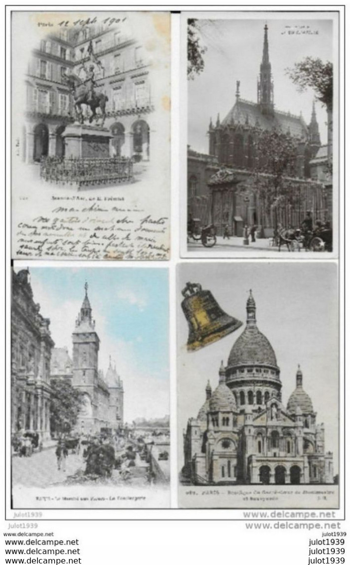 PARIS ..-- LOT De 16 Anciennes Cartes De Métros , Trains , Gares , Rues , Etc ....... - Stations, Underground