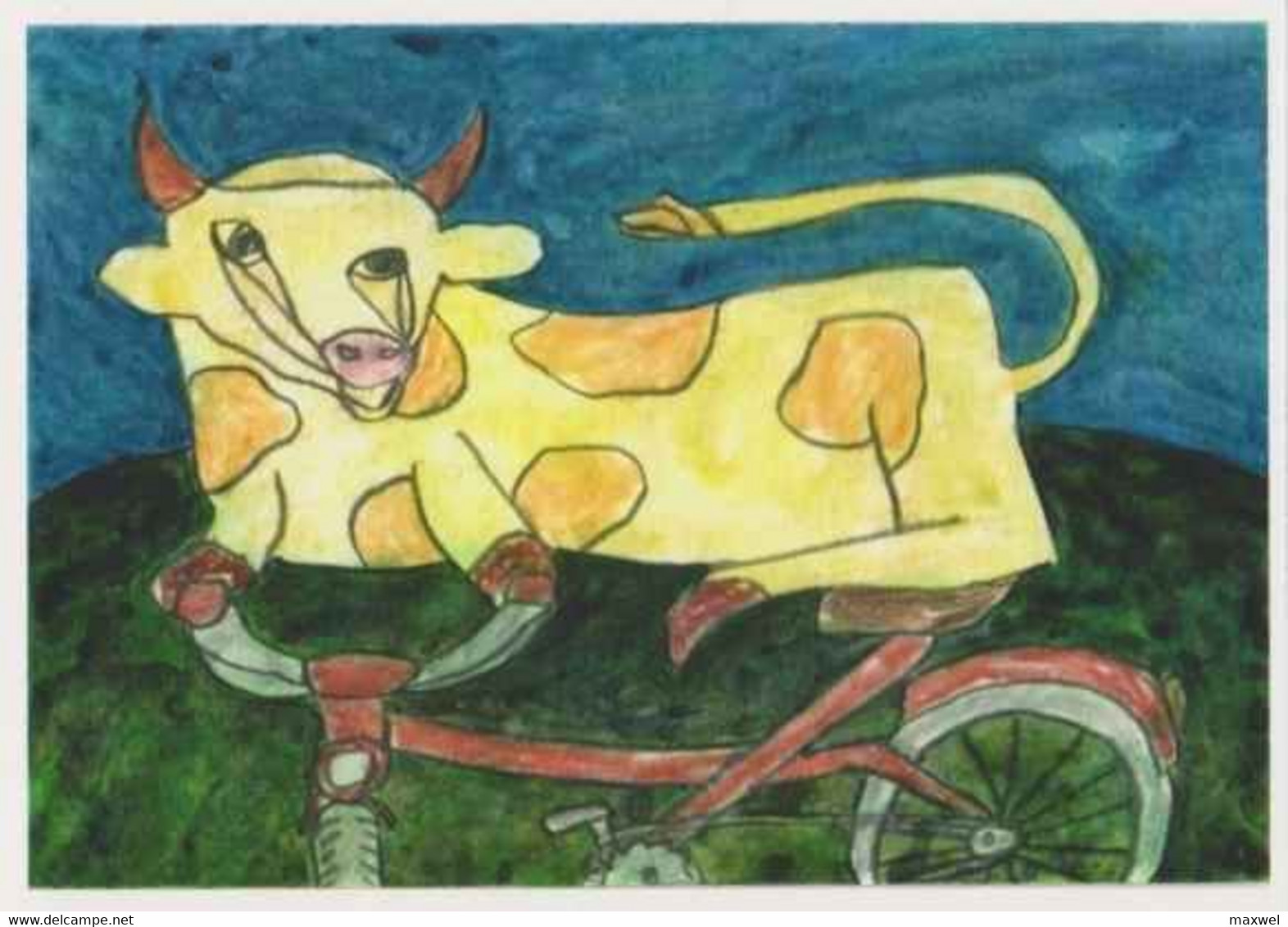 Cpm 1741/322 ERGON - La Vache Et La Bicyclette - Vélo - Cyclisme - Bicycle - Illustrateurs - Illustrateur - Ergon