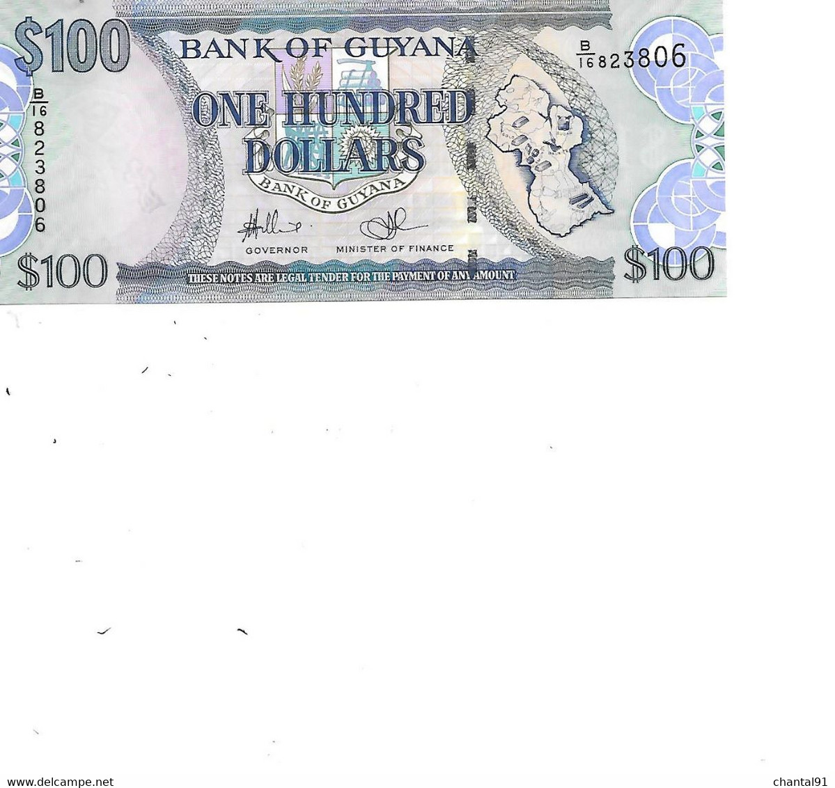 GUYANE BILLET 100 DOLLARS PICK 31 - Guyana