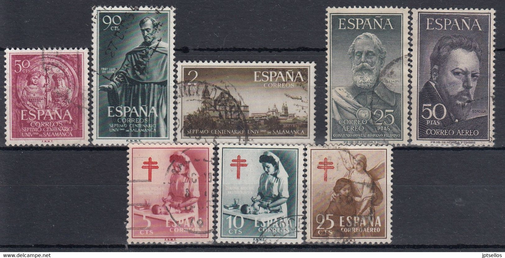 ESPAÑA 1953 Nº 1121/28 AÑO COMPLETO USADO 8 SELLOS - Gebraucht