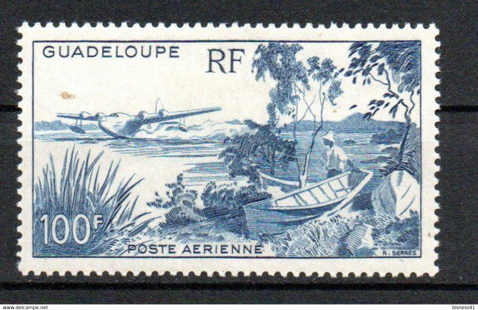 Col24 Colonies Guadeloupe PA N° 14 Neuf X MH Cote : 9,50 € - Aéreo