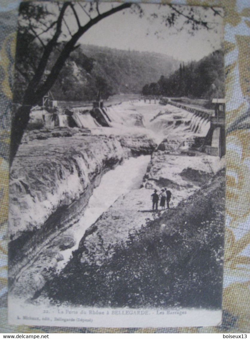 CPA.  La Perte Du Rhône à BELLEGARDE.  Les Barrages. - Bellegarde-sur-Valserine