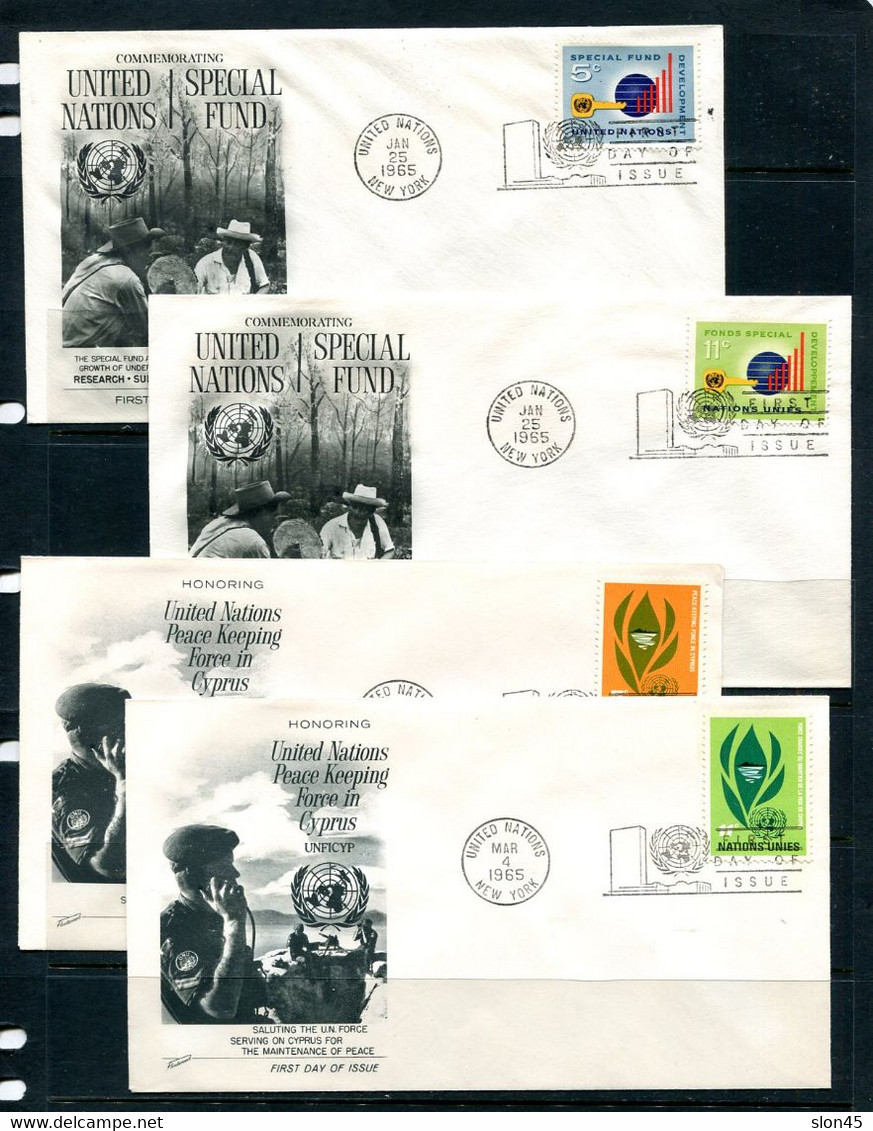 UN Accumulation 1965 19 First Day Of Issue Covers  Used 11872 - Collections, Lots & Séries