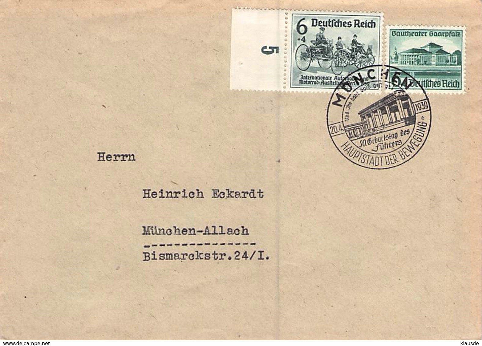 MiNr.673+686 SST München 1939 Deutsches Reich - Sonstige & Ohne Zuordnung