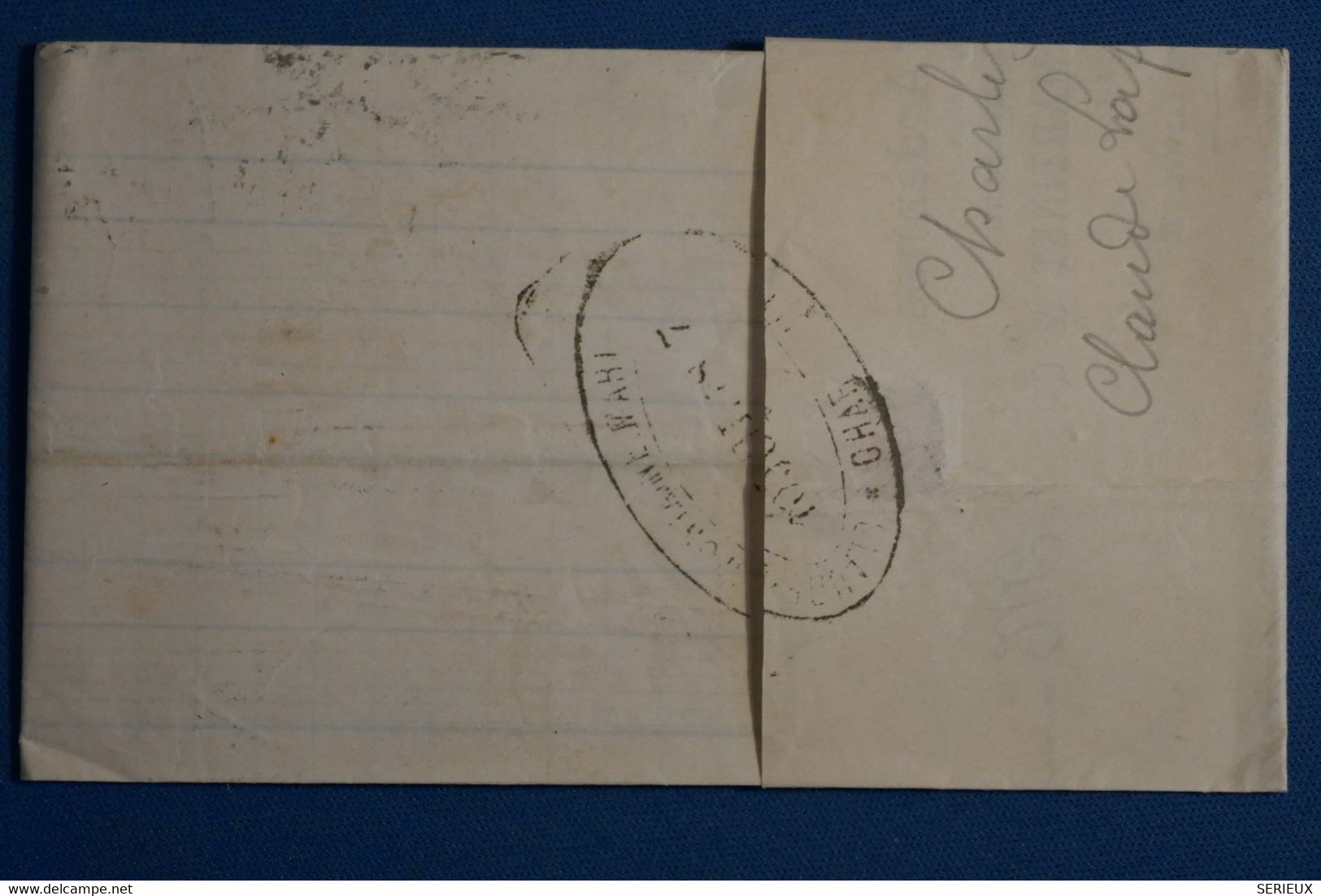 AH7 FRANCE BELLE LETTRE 1897 PERFORé CA +15C SAGE+CHARLEVILLE POUR OLORON + PERFIN + AFFRANCH. PLAISANT - Sonstige & Ohne Zuordnung