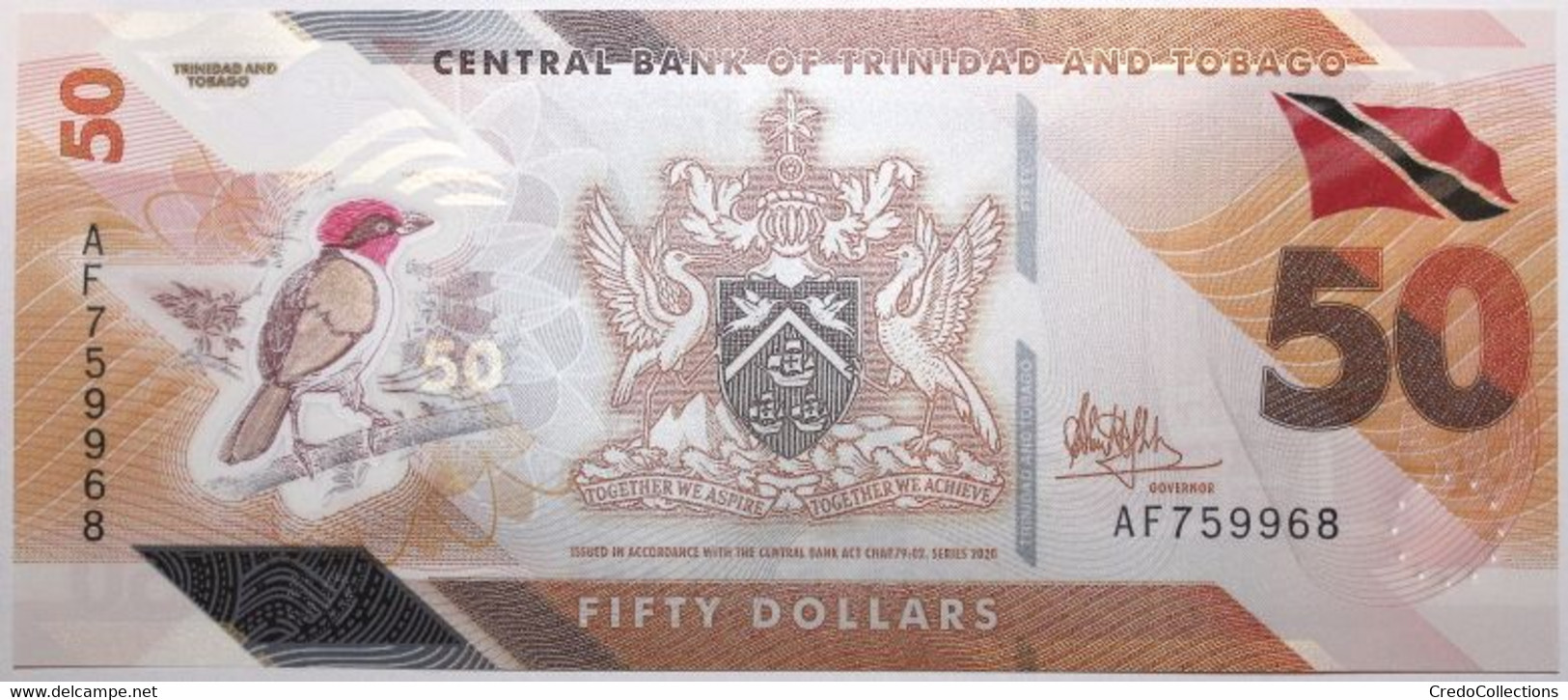 Trinitad Et Tobago - 50 Dollars - 2020 - PICK 64a - NEUF - Trinité & Tobago