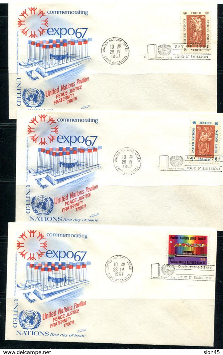 UN 1967 Accumulation 18 First Day Of Issue Covers  11879 - Collections, Lots & Séries