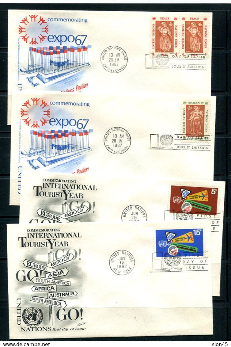 UN 1967 Accumulation 18 First Day Of Issue Covers  11879 - Colecciones & Series